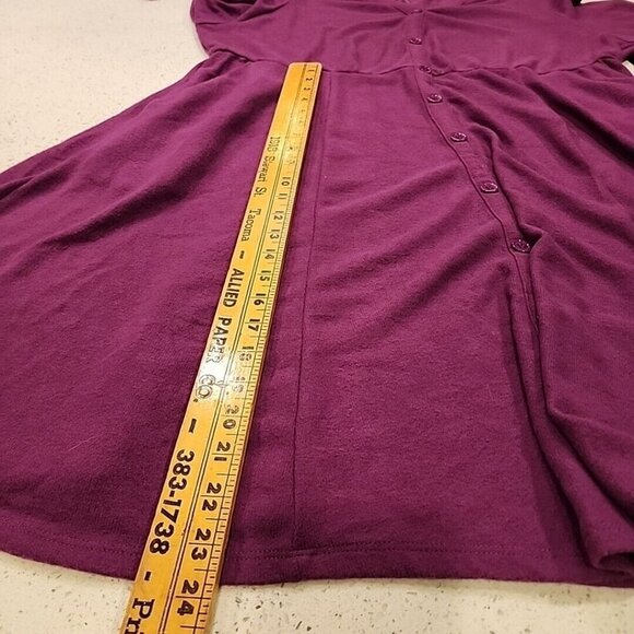 Torrid Plush Skater Dress 2x Purple Long Sleeve Pockets NWT Super Soft - Picture 7 of 7